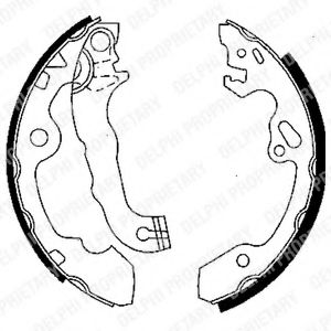 DELPHI LS1850 Тормозные колодоки 