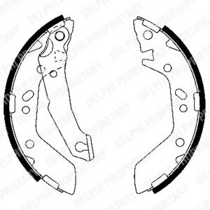 DELPHI LS1909 Тормозные колодоки для HYUNDAI EXCEL (Хендай Эxcэл) DELPHI LS1909 Тормозные колодоки для HYUNDAI EXCEL (Хендай Эxcэл)