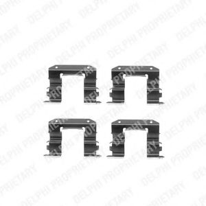 DELPHI LX0238 Комплектующие, колодки дискового тормоза для HYUNDAI GALLOPER I (Хендай Галлопэр и)