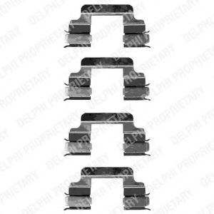 DELPHI LX0334 Комплектующие, колодки дискового тормоза для PEUGEOT 407 (Пежо 407) DELPHI LX0334 Комплектующие, колодки дискового тормоза для PEUGEOT 407 (Пежо 407)
