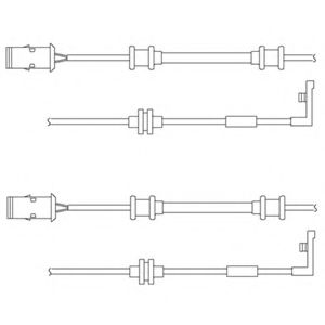 DELPHI LZ0152 Контрольный контакт, контроль слоя тормозных колодок для OPEL (Опель) DELPHI LZ0152 Контрольный контакт, контроль слоя тормозных колодок для OPEL (Опель)