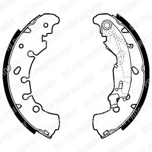 DELPHI LS1980 Тормозные колодоки 