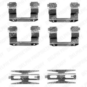 DELPHI LX0387 Комплектующие, колодки дискового тормоза для HYUNDAI LAVITA (Хендай Лаvита)