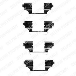 DELPHI LX0403 Комплектующие, колодки дискового тормоза для PEUGEOT 407 (Пежо 407) DELPHI LX0403 Комплектующие, колодки дискового тормоза для PEUGEOT 407 (Пежо 407)