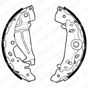 DELPHI LS1987 Тормозные колодоки 