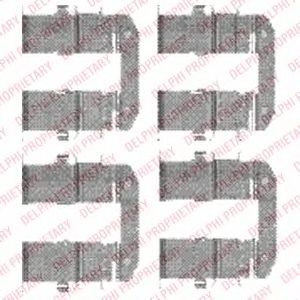 DELPHI LX0482 Комплектующие, колодки дискового тормоза для KIA (Киа) DELPHI LX0482 Комплектующие, колодки дискового тормоза для KIA (Киа)