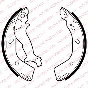 DELPHI LS2027 Тормозные колодоки 