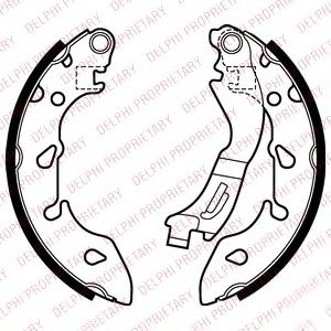 DELPHI LS2047 Тормозные колодоки для FIAT 500 C (Фиат 500 c) DELPHI LS2047 Тормозные колодоки для FIAT 500 C (Фиат 500 c)