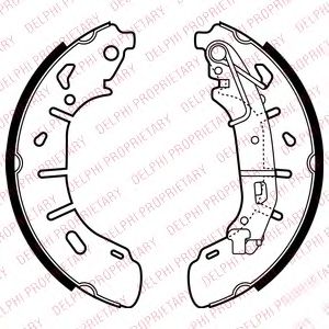 DELPHI LS2050 Тормозные колодоки 