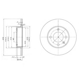 DELPHI BG2117 Тормозной диск для AUDI 80 (Ауди 80) DELPHI BG2117 Тормозной диск для AUDI 80 (Ауди 80)