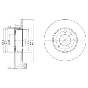 DELPHI BG2147 Тормозной диск для FIAT STRADA II (Фиат Страда 2) DELPHI BG2147 Тормозной диск для FIAT STRADA II (Фиат Страда 2)