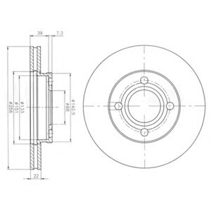 DELPHI BG2272 Тормозной диск для AUDI 100 (Ауди 100) DELPHI BG2272 Тормозной диск для AUDI 100 (Ауди 100)