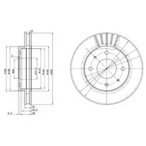DELPHI BG2763 Тормозной диск для MITSUBISHI ETERNA IV (Митсубиши/митсубиси Этэрна иv) DELPHI BG2763 Тормозной диск для MITSUBISHI ETERNA IV (Митсубиши/митсубиси Этэрна иv)