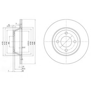 DELPHI BG2783 Тормозной диск для AUDI 90 (Ауди 90) DELPHI BG2783 Тормозной диск для AUDI 90 (Ауди 90)
