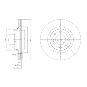 DELPHI BG2825 Тормозной диск для SEAT (Сеат) DELPHI BG2825 Тормозной диск для SEAT (Сеат)