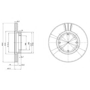 DELPHI BG2394 Тормозной диск для HYUNDAI EXCEL (Хендай Эxcэл) DELPHI BG2394 Тормозной диск для HYUNDAI EXCEL (Хендай Эxcэл)
