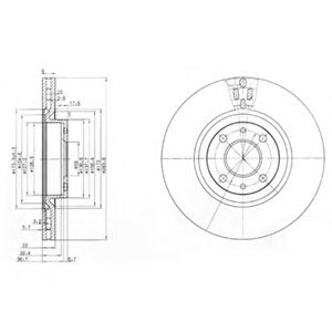 DELPHI BG2407 Тормозной диск для FIAT (Фиат) DELPHI BG2407 Тормозной диск для FIAT (Фиат)