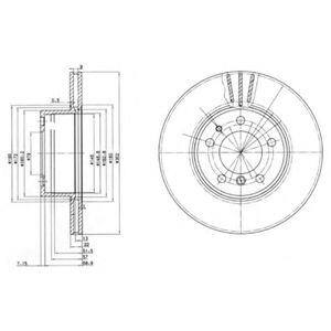 DELPHI BG2433 Тормозной диск для BMW 7 (Бмв 7) DELPHI BG2433 Тормозной диск для BMW 7 (Бмв 7)