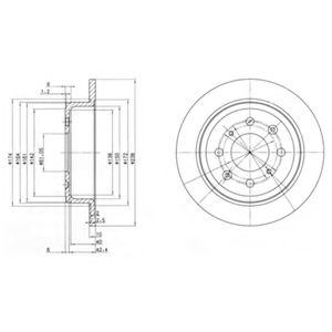 DELPHI BG2538 Тормозной диск для ROVER 400 (Ровер 400) DELPHI BG2538 Тормозной диск для ROVER 400 (Ровер 400)