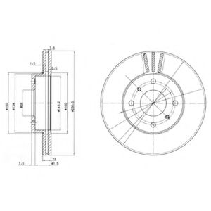 DELPHI BG2567 Тормозной диск для NISSAN PRIMERA (Ниссан Примера) DELPHI BG2567 Тормозной диск для NISSAN PRIMERA (Ниссан Примера)
