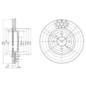 DELPHI BG2617 Тормозной диск для FIAT (Фиат) DELPHI BG2617 Тормозной диск для FIAT (Фиат)