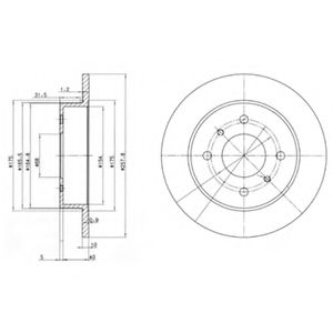 DELPHI BG2633 Тормозной диск для NISSAN PRIMERA (Ниссан Примера) DELPHI BG2633 Тормозной диск для NISSAN PRIMERA (Ниссан Примера)