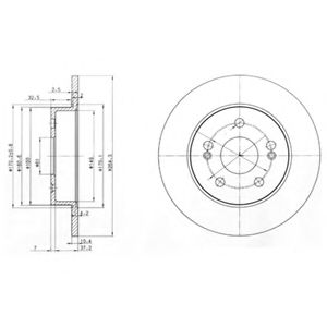 DELPHI BG2698 Тормозной диск для RENAULT SAFRANE (Рено Сафранэ) DELPHI BG2698 Тормозной диск для RENAULT SAFRANE (Рено Сафранэ)