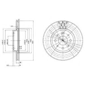 DELPHI BG2830 Тормозной диск для FIAT TEMPRA SW (Фиат Темпра св) DELPHI BG2830 Тормозной диск для FIAT TEMPRA SW (Фиат Темпра св)