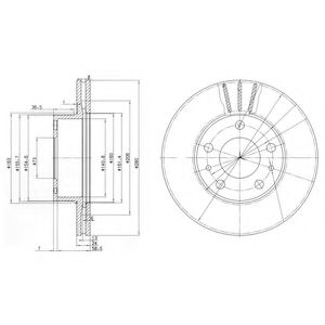 DELPHI BG2846 Тормозной диск для FIAT (Фиат) DELPHI BG2846 Тормозной диск для FIAT (Фиат)