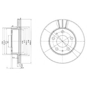 DELPHI BG2847 Тормозной диск для FIAT (Фиат) DELPHI BG2847 Тормозной диск для FIAT (Фиат)