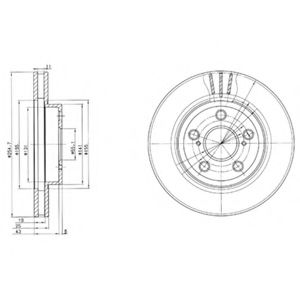 DELPHI BG2880 Тормозной диск для TOYOTA CARINA E (Тойота/тоета Карина е) DELPHI BG2880 Тормозной диск для TOYOTA CARINA E (Тойота/тоета Карина е)