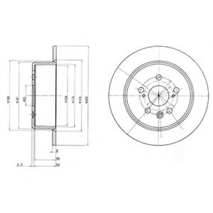 DELPHI BG2884 Тормозной диск для TOYOTA CARINA E (Тойота/тоета Карина е) DELPHI BG2884 Тормозной диск для TOYOTA CARINA E (Тойота/тоета Карина е)