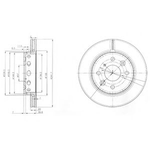 DELPHI BG3074 Тормозной диск для KIA MENTOR (Киа Мэнтор) DELPHI BG3074 Тормозной диск для KIA MENTOR (Киа Мэнтор)