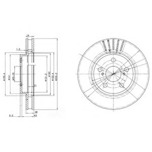 DELPHI BG3187 Тормозной диск для TOYOTA CARINA E (Тойота/тоета Карина е) DELPHI BG3187 Тормозной диск для TOYOTA CARINA E (Тойота/тоета Карина е)