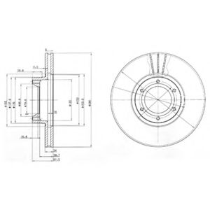 DELPHI BG3553 Тормозной диск для OPEL MOVANO (Опель Моvано) DELPHI BG3553 Тормозной диск для OPEL MOVANO (Опель Моvано)