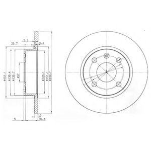 DELPHI BG3771 Тормозной диск для OPEL CORSA B STATION WAGON (Опель Корса б статион вагон) DELPHI BG3771 Тормозной диск для OPEL CORSA B STATION WAGON (Опель Корса б статион вагон)
