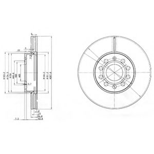 DELPHI BG3833 Тормозной диск для SEAT (Сеат) DELPHI BG3833 Тормозной диск для SEAT (Сеат)