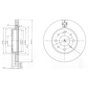 DELPHI BG3839 Тормозной диск для FIAT 500 C (Фиат 500 c) DELPHI BG3839 Тормозной диск для FIAT 500 C (Фиат 500 c)