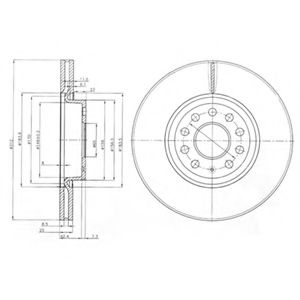 DELPHI BG3953 Тормозной диск для SEAT (Сеат) DELPHI BG3953 Тормозной диск для SEAT (Сеат)