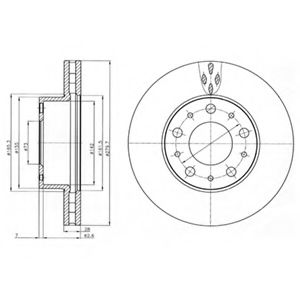 DELPHI BG4059 Тормозной диск для FIAT (Фиат) DELPHI BG4059 Тормозной диск для FIAT (Фиат)