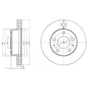 DELPHI BG4060 Тормозной диск для FIAT (Фиат) DELPHI BG4060 Тормозной диск для FIAT (Фиат)