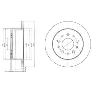 DELPHI BG4061 Тормозной диск для FIAT (Фиат) DELPHI BG4061 Тормозной диск для FIAT (Фиат)
