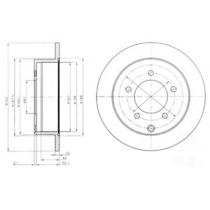 DELPHI BG4198 Тормозной диск для MITSUBISHI LANCER (Митсубиши/митсубиси Ланcэр) DELPHI BG4198 Тормозной диск для MITSUBISHI LANCER (Митсубиши/митсубиси Ланcэр)