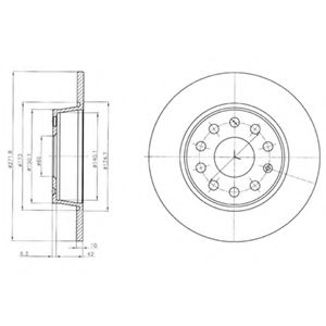 DELPHI BG4324 Тормозной диск для SEAT (Сеат) DELPHI BG4324 Тормозной диск для SEAT (Сеат)
