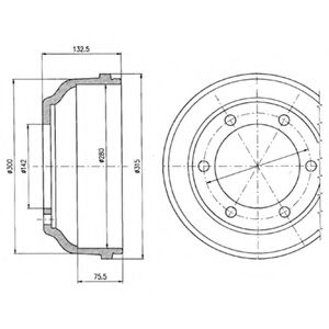 DELPHI BF317 Тормозной барабан 
