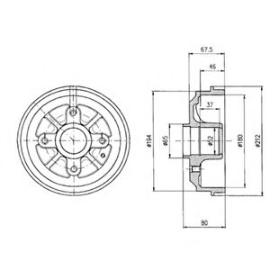 DELPHI BF324 Тормозной барабан для CITROËN CHANSON (CитроËн Чансон) DELPHI BF324 Тормозной барабан для CITROËN CHANSON (CитроËн Чансон)