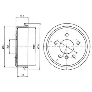 DELPHI BF395 Тормозной барабан для MERCEDES-BENZ A-CLASS (Мэрcэдэс-бэнз А класс) DELPHI BF395 Тормозной барабан для MERCEDES-BENZ A-CLASS (Мэрcэдэс-бэнз А класс)
