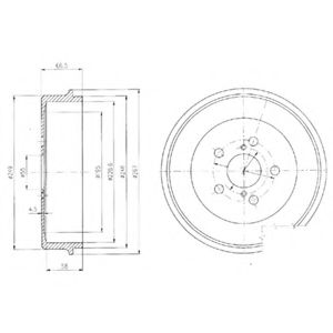 DELPHI BF405 Тормозной барабан для TOYOTA AVENSIS (Тойота/тоета Авенсис) DELPHI BF405 Тормозной барабан для TOYOTA AVENSIS (Тойота/тоета Авенсис)
