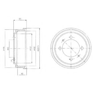 DELPHI BF498 Тормозной барабан 