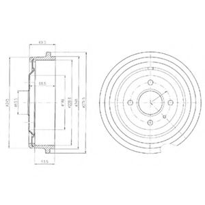 DELPHI BF52 Тормозной барабан 